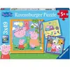 Image de Ravensburger Peppa Pig Puzzles 3x49 p - La famille et les amis de - Neuf