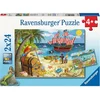 Image de Ravensburger - Puzzle pour enfants - Coffret de 2 puzzles de 24 pièces chacun - Pirates et sirènes - À partir de 4 ans - 2 posters grandeur nature - 05676