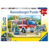 Image de 2 x 12 pièces Ravensburger Kinder Puzzle Police et Pompiers 07574