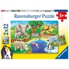 Image de Ravensburger 7602 Ravensburger Tiere im Zoo Puzzle 2x 12 Teile