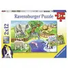 Image de Puzzle éducatif 2x12 pièces sur les animaux du zoo pour enfants - Neuf