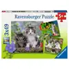 Image de Coffret de Puzzles 3x49 Pièces - Chatons Tigrés pour Enfants - Neuf