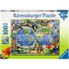 Image de 100 pièces Ravensburger Kinder Puzzle XXL Le tour du monde des animaux 10540