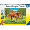 Image de 100 pièces Ravensburger Kinder Puzzle XXL Le bonheur des chevaux dans la prairie 10577