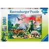 Image de Puzzle Ravensburger XXL Among the Dinosaurs 100 pièces dès 6 ans Multicolore - Neuf
