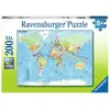 Image de Puzzle Éducatif XXL 200 Pièces - Carte du Monde pour Enfants - Neuf