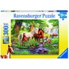 Image de Puzzle XXL Ravensburger « Chevaux sauvages au bord de la rivière », 300 pièces