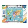 Image de Puzzle XXL La carte du monde - 100 pièces pour enfants - Neuf