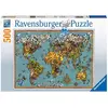 Image de Puzzle Ravensburger - MappeMonde de Papillons (500 pièces) #DEFAULT