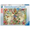 Image de Puzzle 3000 pièces - Carte de la Faune et de la Flore des Cinq Continents - Neuf