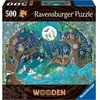 Image de Puzzle en bois Forêt Fantastique - 500 pièces robustes et naturelles, dont 40 éléments décoratifs en bois. Qualité supérieure - Pour enfants