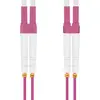Image de Câble de raccordement fibre optique OM4 Duplex LSZH 3,0 mm LC/LC violet émeraude 3,0 m