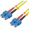 Image de Helos 115814 Câble patch à fibre optique SC Duplex 9/125µm OS2 jaune 10m
