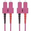 Image de Câble de raccordement LWL OM4 Duplex LSZH 3,0 mm SC/SC violet émeraude 1,0 m