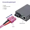 Image de helos fibre optique patch cable 50/125µm OM4 SC/SC 2,0m SC duplex mâle/mâle, eric violet (115818)