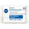 Image de NIVEA Lingettes démaquillantes rafraîchissantes 3-en-1 25 pièces