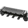 Image de Clatronic Raclette Grill avec pierre chaude RG 3678 noir / plaque en fonte réversible / plaisir de la fête / jours de fête / poêlons et spatule en bois inclus
