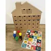 Image de Kit DIY complet calendrier de l'Avent maison en papier mâché avec peinture et stickers