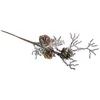 Image de Branche Décorative - Cône Et Mélèze - Art Floral - 26 Cm