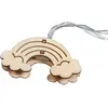Image de Guirlande lumineuse Rayher 69235159 avec arcs-en-ciel en bois, couleur jaune clair, 175 cm, 10 LED
