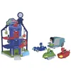Image de Majorette 7/203145002 PJM Garage QUARTIER General + 4 VEH PJ Masks Pyjamasques Set de voitures miniatures, multicolore