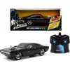 Image de Jada Toys Fast & Furious RC Auto Dodge Charger, Street, 1970, voiture télécommandée, fonction turbo, télécommande radio 2 canaux, fonction de charge USB, piles incluses, 1:16, noir, pour enfants à partir de 6 ans