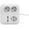 Image de REV PowerQuad Bloc 3 prises + 2x USB blanc