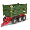 Image de Rolly toys remorque remorque basculante pour tracteurs à pédales 3 essieux ridelles amovibles