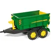 Image de Rolly Toys Anhänger John Deere für Tretfahrzeuge, Zweiachsanhänger, Kippfunktion