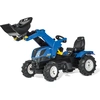 Image de RollyToys Tracteur à pédales New Holland + chargeur frontal Véhicule pour enfant à pneus gonflables
