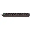 Image de Multiprise avec 10 Prises Type F Eco-Line 3m Noir - Neuf