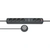 Image de brennenstuhl Eco-Line Extension Socket Comfort Switch Plus EL CSP 24 6-way 1,5m H05VV-F 3G1,5 2 permanent, 4 switchable - multiprise - Prises de sortie : 6 - 1.5 m - anthracite