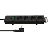 Image de Grendosa 4-Way 2 m Black - 4 x Grounded Plug TYPE F