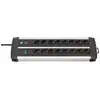 Image de Brennenstuhl Premium Alu-Line 16-fach Duo schwarz mit 2 Schalter 3 m - Neuf