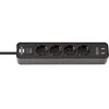 Image de Ecolor Bloc Multiprise 4 Prises Avec Fonction De Charge Usb (multiprise Avec 2 Prises De Charge Usb, Interrupteur E - Brennenstuhl