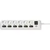 Image de Brennenstuhl - Multiprise Avec 6 Prises Et Interrupteurs Individuels (câble De 2 M, Avec 6 Interrupteurs Lumineux Séparés) White