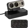 Image de BRENNENSTUHL 1153580200 Bâtis de prises estilo Duplex+ interrupteur, 10x/USB, noir/argenté