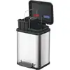 Image de Hailo Oko Duo Plus M Pedaalemmer 2x9L RVS/Zwart