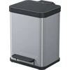 Image de Hailo 0622-220 Hailo poubelle à pédale Öko duo plus M, 2x9 L, argent