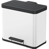 Image de Hailo 0630-230 Hailo poubelle à pédale Öko duo plus L, 17+9 L, blanc