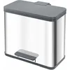 Image de Hailo Öko trio Plus L, couvercle avec mécanisme de fermeture en douceur Collecteur de déchets en inox - 27 l ; 633200