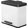 Image de Hailo 0633-230 Poubelle à pédale Öko Trio Plus L - 3 x 9 l, blanc