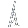 Image de Hailo - Echelle Transformable 3 Plans 3x11 Échelons 6,9m/7,6m En Aluminium Hobbylot