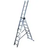 Image de Echelle Transformable 3 Plans 3x8 Échelons 5m/5,9m En Aluminium Hailo Hobby
