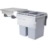 Image de Collecteur de déchets Hailo 3619531 CE Slide Euro-Cargo 2x 38 litres gris clair