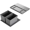 Image de Hailo Allegro Système Panier 2x14L pour tiroir de cuisine 60cm Métal-Plastique