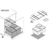 Image de Hailo Allegro System Poubelle encastrable 1x14L + 2x6,5L pour tiroir de 60cm