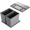 Image de Système Hailo Allegro, poubelle encastrable 2 x 28 litres avec tiroir de 60 cm