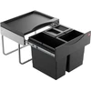 Image de Collecteur de déchets Hailo 3644931 Swin Raumspar-Tandem-S 2x 8,5+12 L noir