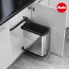Image de Hailo Uno 3418. Collecteur de déchets, acier inoxydable. - Poubelle